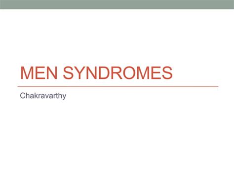 Men syndromes | PPT