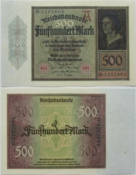 500 Mark Reichsbanknote Alemania 1871 1948 Numista