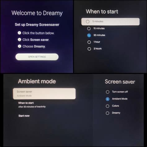 Chromecast with Google TV - Any way to set when the SCREENSAVER starts ...