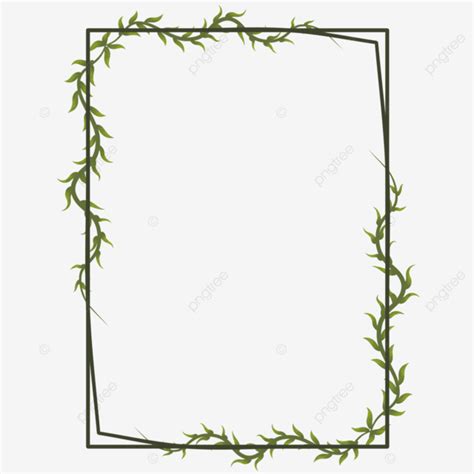 Vine Decoration White Transparent Frame With Vines Decoration Frame