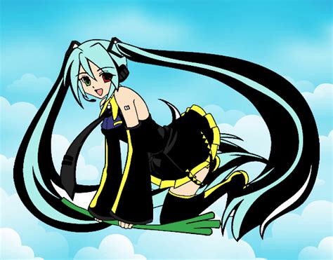 Desenho De Vocaloid Hatsune Miku Pintado E Colorido Por Milenamoni O