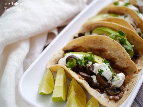 Mushroom Tacos With Goat Cheese Crema Eating Tacos Mexican Food