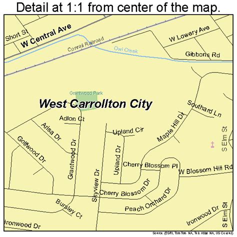 West Carrollton City Ohio Street Map 3983111