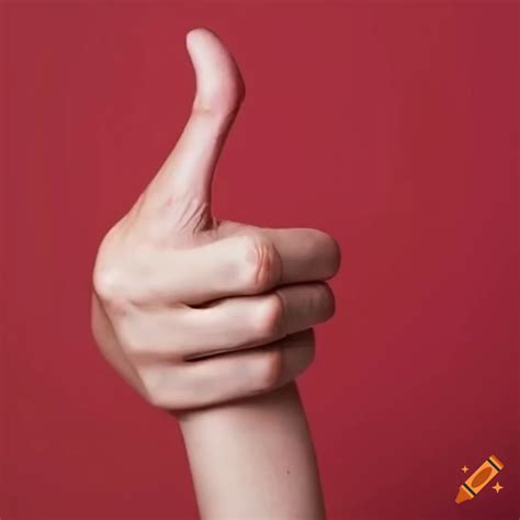 Hand Giving A Thumbs Up On Red Background On Craiyon