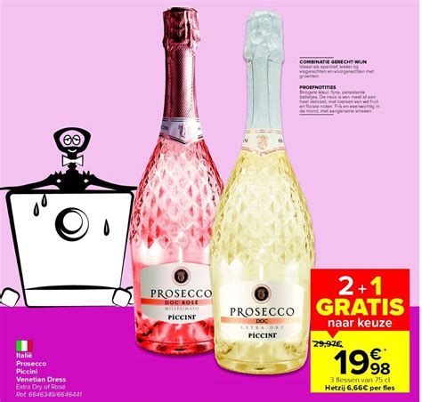 Itali Prosecco Piccini Venetian Dress Extra Dry Of Rose Cl Promotie