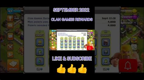 Clan Games Rewards Clan Games Rewards September 2022 Clash Of