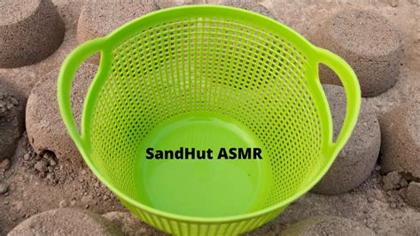 Super Gritty Cement Sand Small Bowls Dry Crumbling In Green Basket