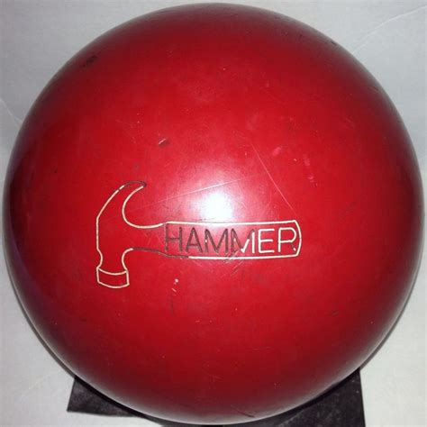 Vtg Faball Red Hammer Urethane 13lb Pre Drilled Used Bowling Ball