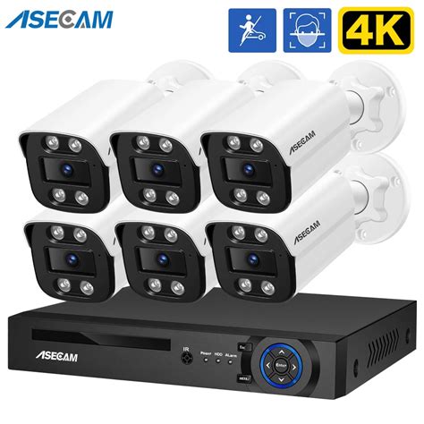 Camera Video Surveillance Ext Rieure Ip Poe Nvr Mp K Syst Me De S