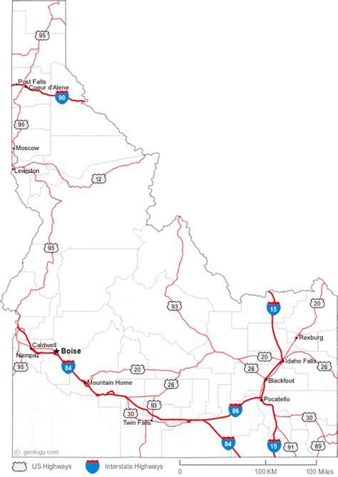 Map of Idaho