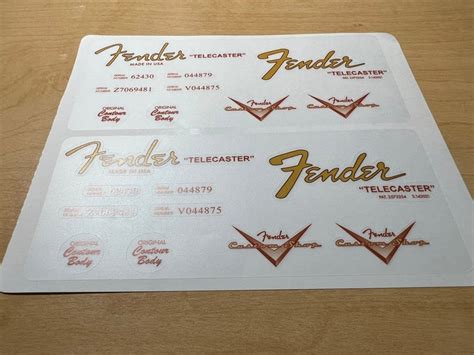 Fender Telecaster Headstock Logo Sticker Clear Vinyl Fender - Etsy