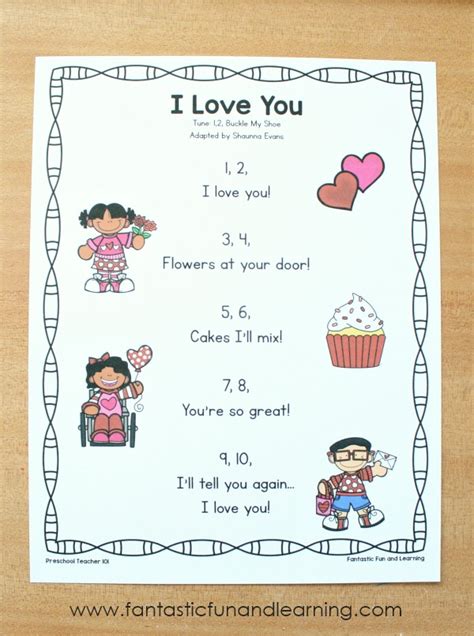 I Love You Preschool Valentine's Day Song - Fantastic Fun & Learning ...