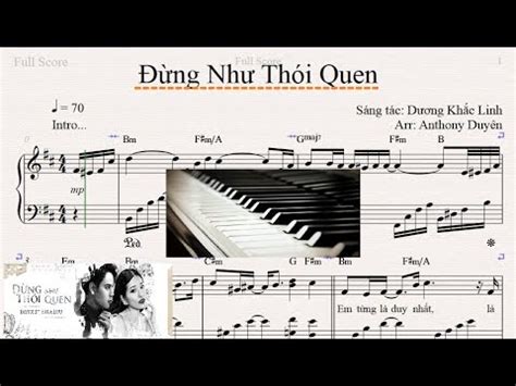 Đừng Như Thói Quen Sheet Piano YouTube