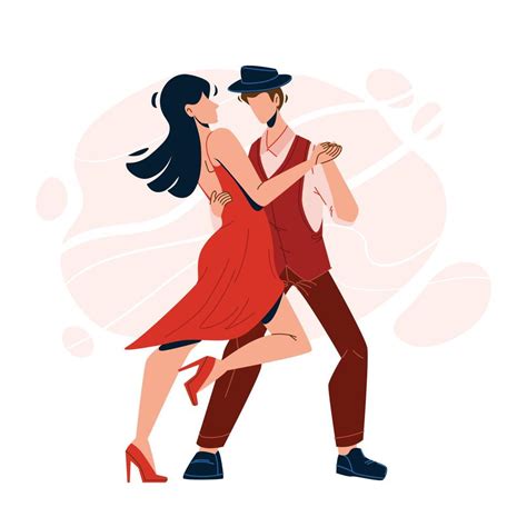 Ilustración De Vector De Pareja De Bailarines De Baile De Salsa 8318230