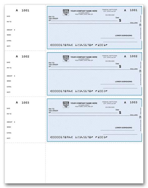 3 To A Page Laser Wallet Size Checks