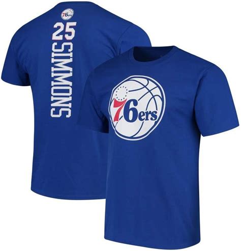 Mens Fanatics Branded Ben Simmons Royal Philadelphia 76ers Backer Name And Number T Shirt Ben