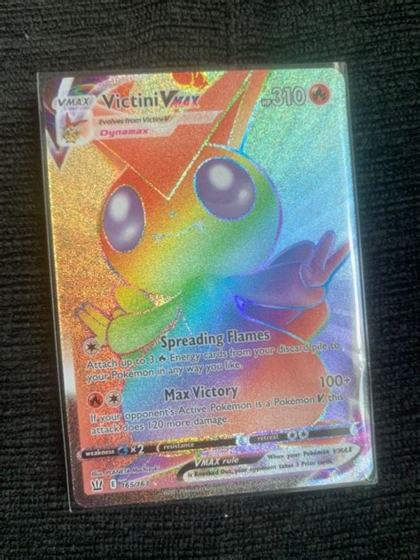 Victini Vmax Rainbow Rare Hobbies And Toys Toys And Games On Carousell