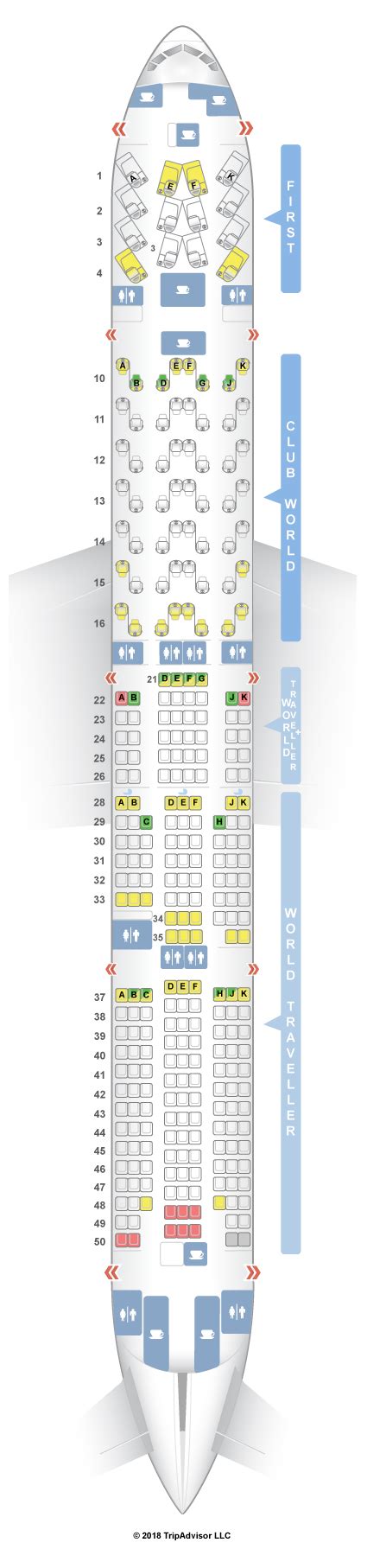 SeatGuru Seat Map British Airways Boeing 777 300 773 Four Class