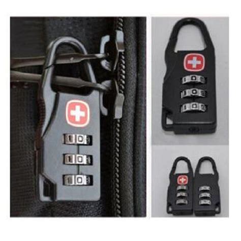 1 Pcs Swiss Cross Symbol Combination Padlock Luggage Bag Bac | Shopee Philippines