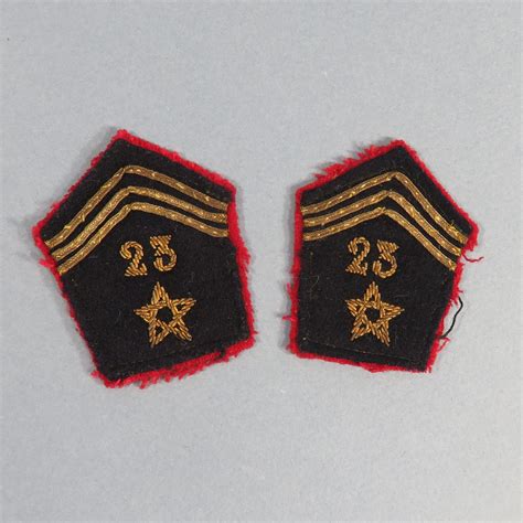 PAIRE DE PATTES DE COL D OFFICIER DU 23 ème REGIMENT DE SPAHIS