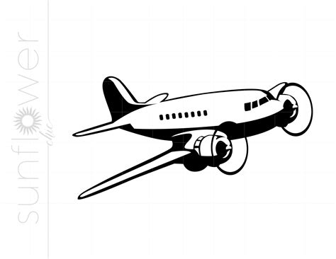 Avión Svg Avión Clipart Avión Cut File Para Cricut Avión Etsy México