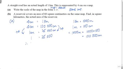 Gce O Level E Maths Scale And Map Introduction Youtube