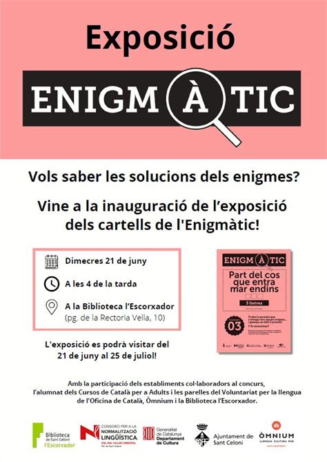 Ajuntament De Sant Celoni Lliurament De Premis Del Concurs Enigm Tic