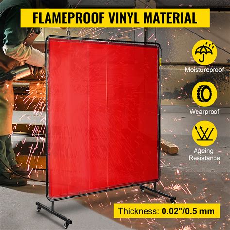 Vevor Vevor X Welding Screen With Frame Red Vinyl Portable