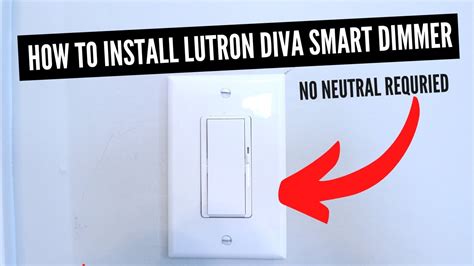 How To Install Lutron Diva Smart Dimmer Switch Youtube