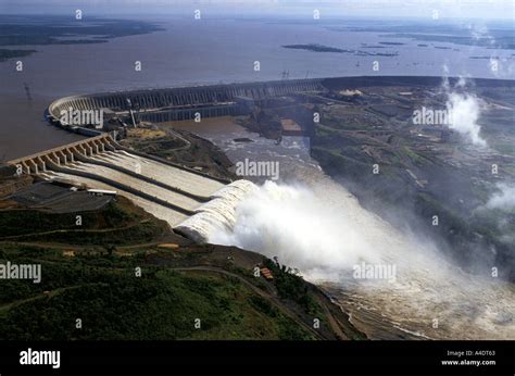 Aerial View Of Itaipu Hydroelectric Dam Paraguay Stock Photo Alamy