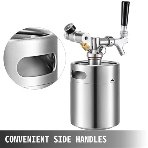 Vevor Beer Mini Keg Oz Mini Keg Growler W Tap Faucet Pressurized