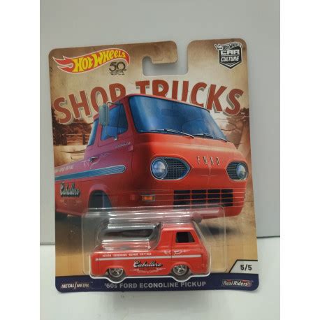 FORD ECOLINE PICKUP 60S 5 5 SHOP TRUCKS 1 64 HOT WHEELS PREMIUM BCN STOCK CARS