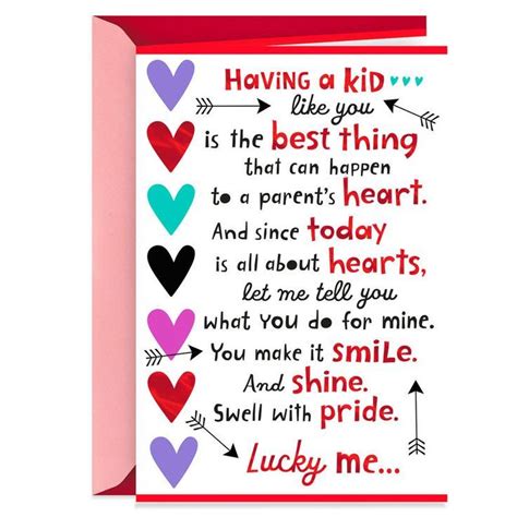 Youre A Wonderful Kid Valentines Day Card From Parent Valentines