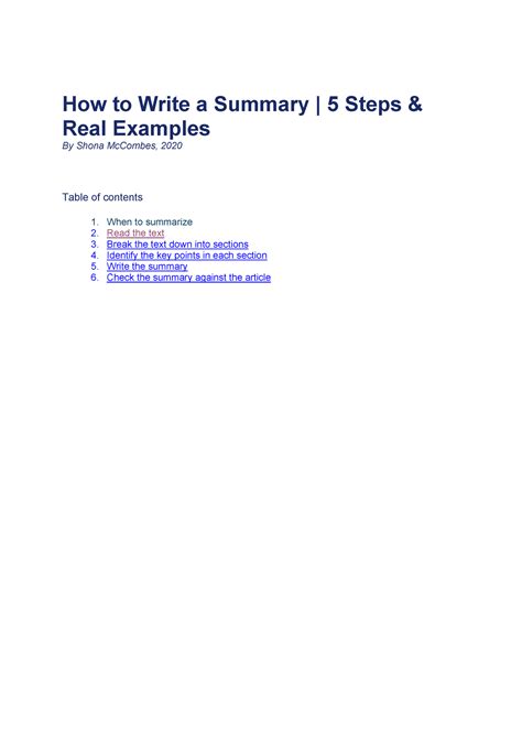 How To Write A Summary Test How To Write A Summary 5 Steps And Real