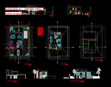 Minimalist Ev Dwg Projesi Autocad Projeler Hot Sex Picture