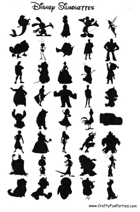 Disney Silhouettes Disney Silhouettes Disney Characters Silhouettes