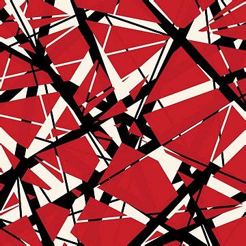 "EVH: authentic Black & White Stripes design (Red)" Stickerundefined by leAnomis | Redbubble