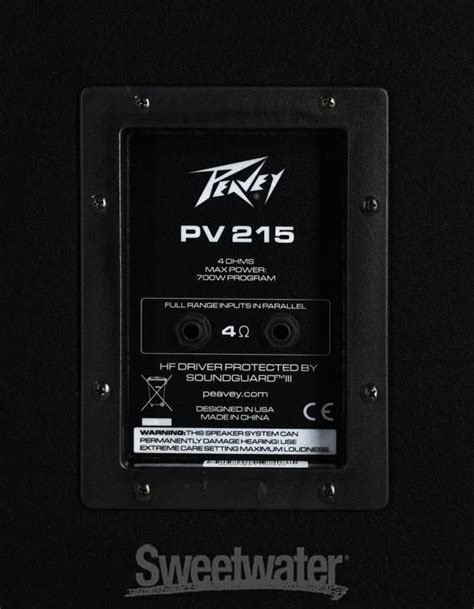 Peavey Pv 215 1400w Dual 15 Inch Passive Speaker Sweetwater 49 Off