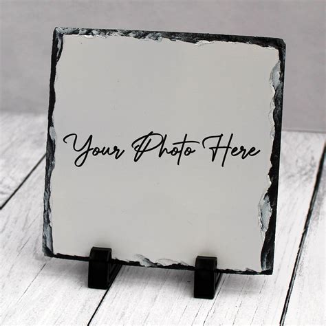 Your Photo Slate Custom Photo Rock Slate Tile Personalised Etsy Uk