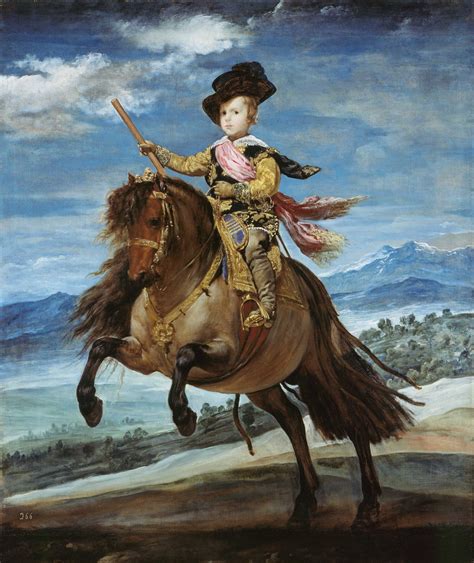 Velázquez, Diego Rodriguez Prince Balthasar Carlos on Horseback 1635 ...