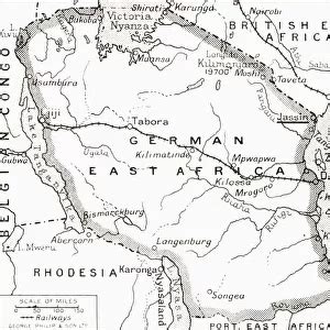 German East Africa map 1896 Our beautiful Wall Art and Photo Gifts ...