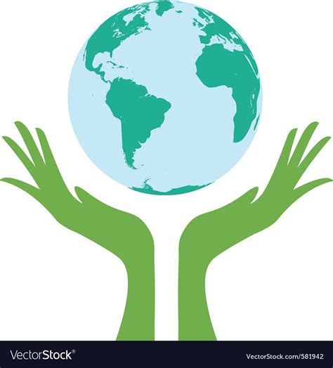 Earth hands Royalty Free Vector Image - VectorStock