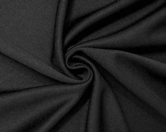 Black Scuba Double Knit Fabric 100 Polyester 58 60 Wide Sold By The