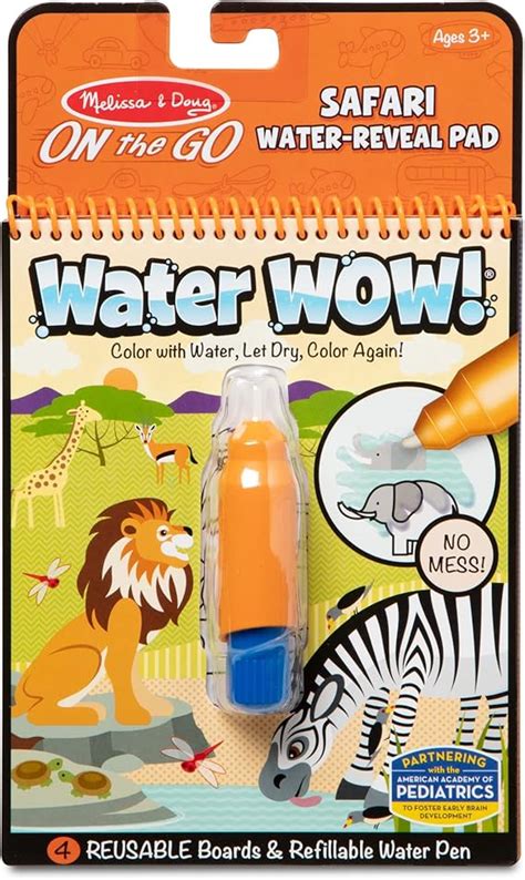 Melissa Doug On The Go Water Wow Reusable Water Reveal Activity Pad