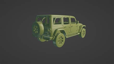 Archivo Stl Jeep Wrangler Sahara Objeto Imprimible En D Para