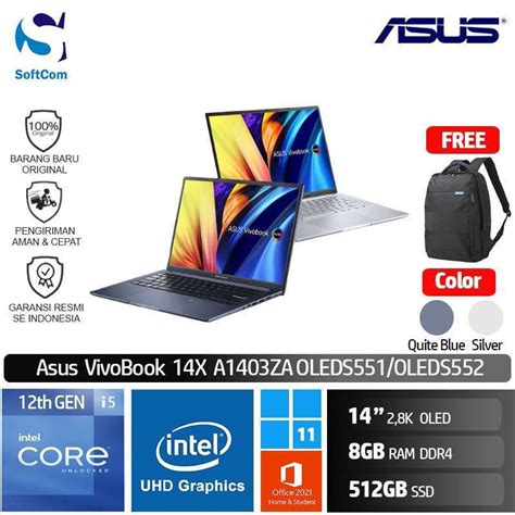 Promo Asus Vivobook 14X A1403ZA OLEDS551 OLEDS552 Notebook Core I5