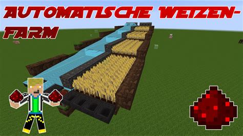 Automatische Weizenfarm Tutorial Redstone Minecraft TRyzes YouTube