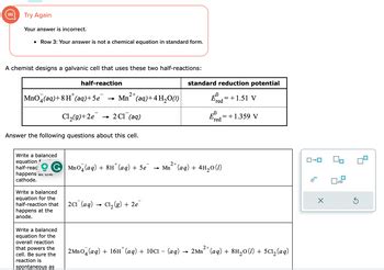 Answered A Chemist Designs A Galvanic Cell That Bartleby