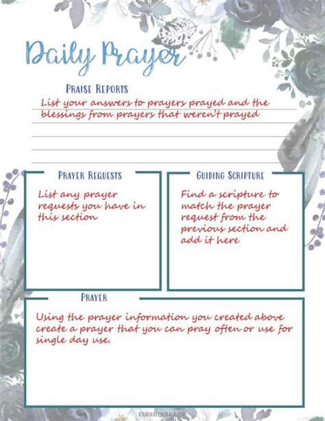 Ultimate Free Printable Prayer Journal Template Vault Undoubted Grace