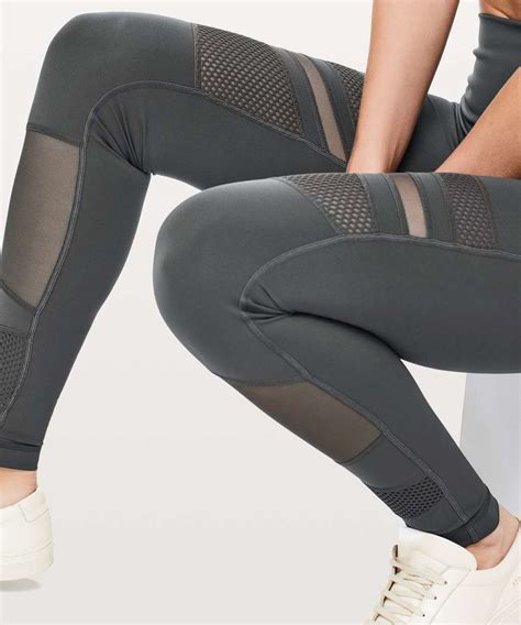 Lululemon Wunder Under High Rise Tight Mix Mesh 28 Melanite